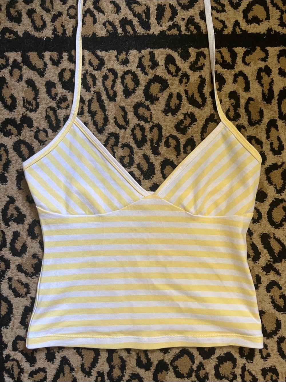 wild fable Yellow and White Striped Spaghetti Strap Camisole